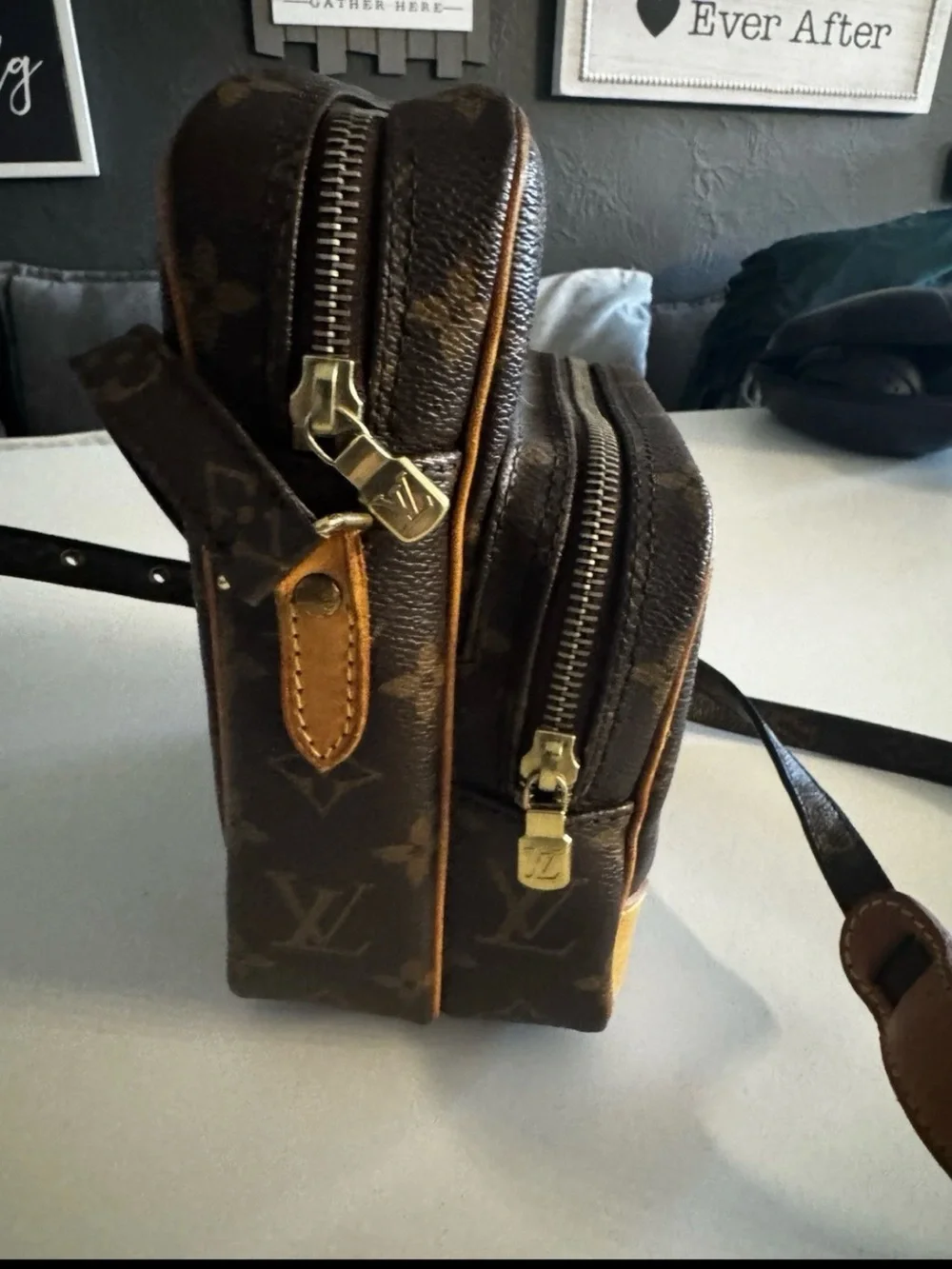 Louis Vuitton Amazone Crossbody Brown Canvas/Leather EXCELLENT CONDITION